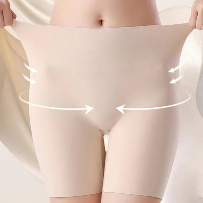 Women High-waist Ice Silk Underwear with Tummy-control Hip-lifting