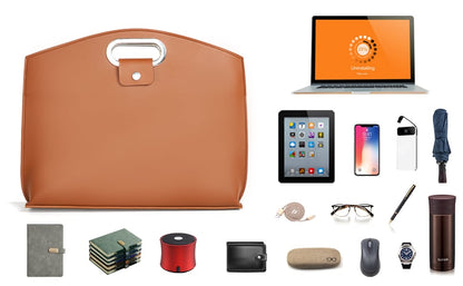 🔥BUY 1 GET 1 FREE🔥The 2-Piece Set: Sophisticated Business Waterproof Leather Laptop & Tote Set