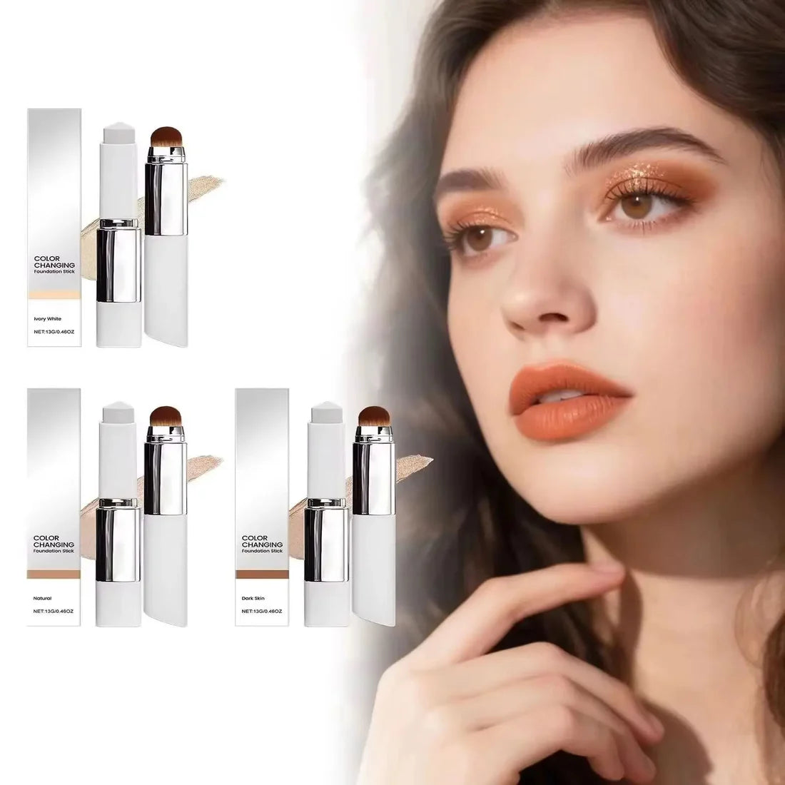 🔥Your Christmas gift💥NEW & Upgraded💥 The most popular cosmetics at present-Korean Color-Changing Foundation Stick2.0