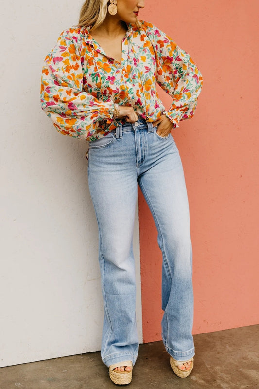 🔥💥 Vintage Wash Plus-Size Jeans — Stretchy, Tummy Control & Straight Leg Fit