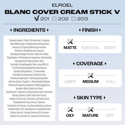 💥BUY 1 GET 1 FREE💥⏰💕🌟Cream Stick V White Korean Color-Changing Foundation Stick with Volufiline